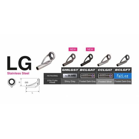 Inel varf FUJI SIC GMLGST nr. 6, 2.6mm, Shiny Gray