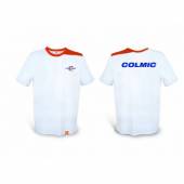 Tricou COLMIC, alb/portocaliu, pentru pescuit, marimea L