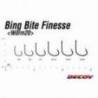 Carlige offset Decoy Worm 20 Big Bait Finesse Nr.2/0, Negru, 8 buc/plic