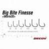 Carlige offset antibradis DECOY ANTIBRADIS Worm 220 Cover Finesse HD, NS Black, Nr.1/0, 5 buc./plic