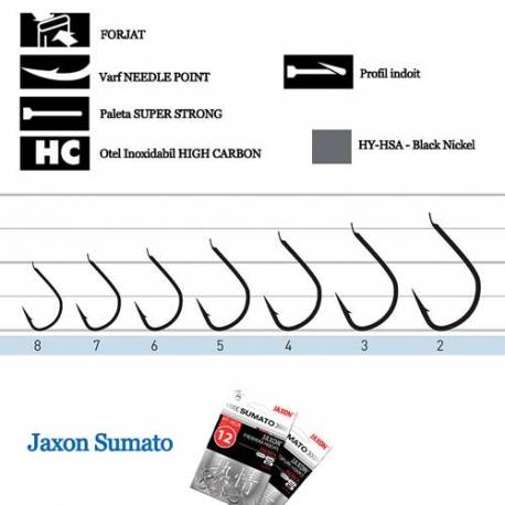 Carlige JAXON Sumato Kaizu Nr.7 negru, 10buc/plic