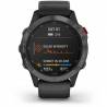 Ceas GARMIN Fenix 6 Pro Solar Edition, Slate grey cu curea neagră , 47mm