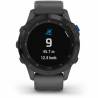 Ceas GARMIN Fenix 6 Pro Solar Edition, Slate grey cu curea neagră , 47mm