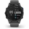 Ceas GARMIN Fenix 6 Pro Solar Edition, Slate grey cu curea neagră , 47mm