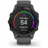 Ceas GARMIN Fenix 6 Pro Solar Edition, Slate grey cu curea neagră , 47mm