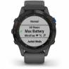 Ceas GARMIN Fenix 6 Pro Solar Edition, Slate grey cu curea neagră , 47mm