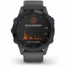 Ceas GARMIN Fenix 6 Pro Solar Edition, Slate grey cu curea neagră , 47mm