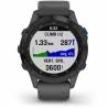 Ceas GARMIN Fenix 6 Pro Solar Edition, Slate grey cu curea neagră , 47mm