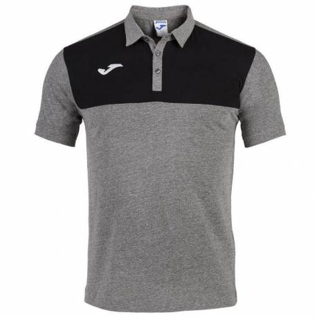 Tricou polo JOMA Winner, Gri/Negru, L