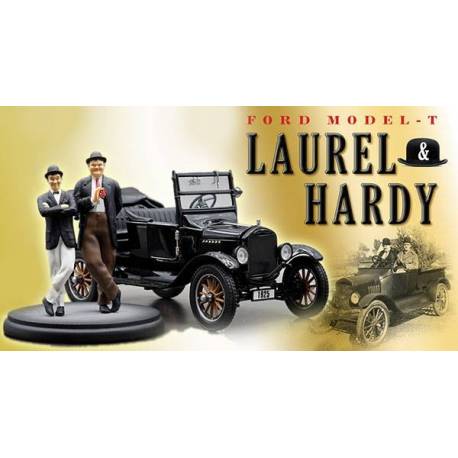 Macheta auto FORD model T (1925) cu figurine Stan si Bran 1:24 negru Sun Star Models