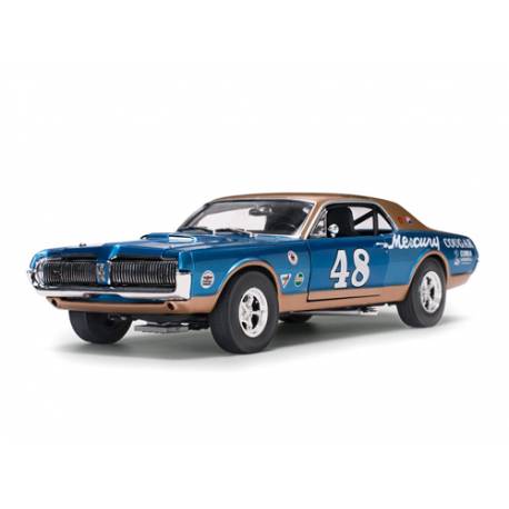 Macheta auto MERCURY Cougar Racing No.48 (1967) 1:18 albastru-auriu Sun Star Models