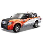 Macheta auto FORD F-150 STX (2010) 1:27 & Harley Davidson FLSTF 1:24 Maisto