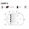 Cort camping TRIMM Camp II, 340x250x140 cm 9.4 kg, pentru 4-5 persoane