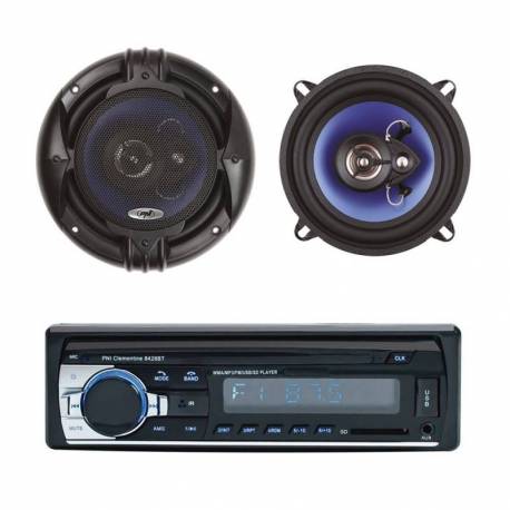 Pachet radio MP3 player auto PNI Clementine 8428BT 4x45w + difuzoare auto coaxiale PNI HiFi650