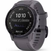 Ceas fitness Garmin Fenix 6S Pro Solar amethyst steel, shale gray band, 42mm