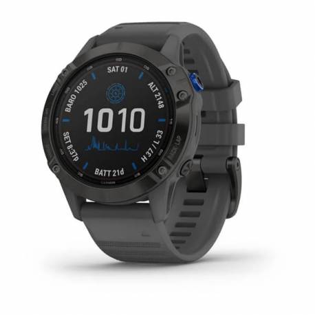 Ceas Garmin Fenix 6 Pro Solar black, slate gray band