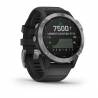 Ceas Garmin fēnix 6 Solar silver, black band, 47mm