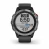 Ceas Garmin fēnix 6 Solar silver, black band, 47mm