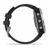 Ceas Garmin fēnix 6 Solar silver, black band, 47mm