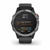 Ceas Garmin fēnix 6 Solar silver, black band, 47mm