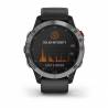 Ceas Garmin fēnix 6 Solar silver, black band, 47mm