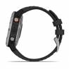 Ceas Garmin fēnix 6 Solar silver, black band, 47mm