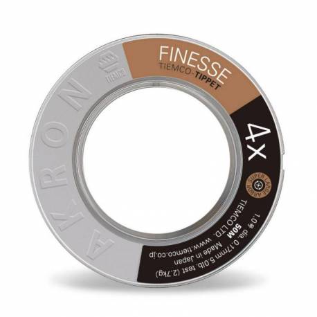 Fir Monofilament TIEMCO Finesse Tippet, 50 m, 6X, 0.13 mm, 1.4 kg