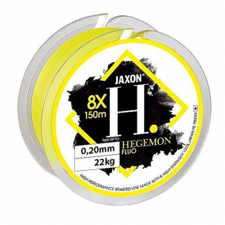 Fir textil Jaxon HEGEMON 8X FLUO 150m 0.22mm 25kg Galben Fluo