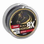 Fir textil Jaxon BLACK HORSE PE 8X PREMIUM 125m 0.08mm 5kg Grafit