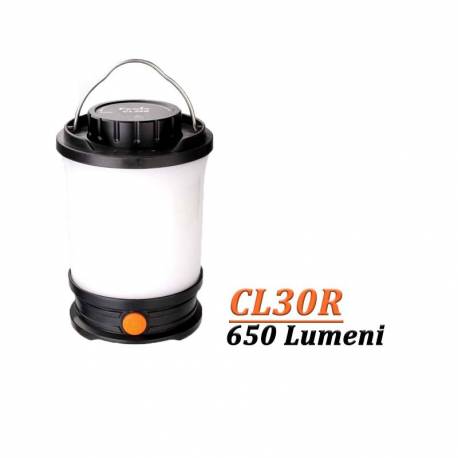 Felinar camping Fenix CL30R, Negru, 650 lumeni, diametru fascicul lumina 35 metri