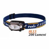Lanterna frontala Fenix HL15 Negru, 200 Lumeni, 50 metri