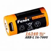 Acumulator cu micro-USB Fenix 16340 ARB-L 16-700U, Li-Ion 3.6V 700mAh