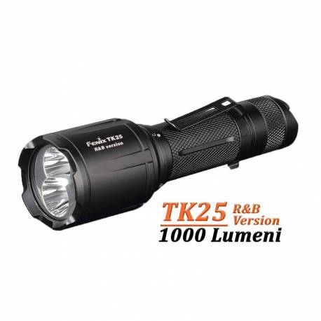 Lanterna tactica Fenix TK25 versiunea Red&Blue, 1000 lumeni, 225 metri