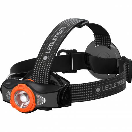 LANTERNA CAP LED LENSER MH11 BLACK-ORANGE BLUETOTH 1000LM+ACUM+USB