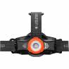 LANTERNA CAP LED LENSER MH11 BLACK-ORANGE BLUETOTH 1000LM+ACUM+USB