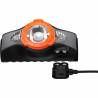 LANTERNA CAP LED LENSER MH11 BLACK-ORANGE BLUETOTH 1000LM+ACUM+USB