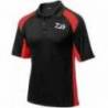 Tricou polo DAIWA Tournament, negru/rosu, pentru pescuit, marimea M