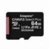 Card de memorie MicroSD Kingston Canvas Select Plus, 64GB, 100MB/s, cu adaptor