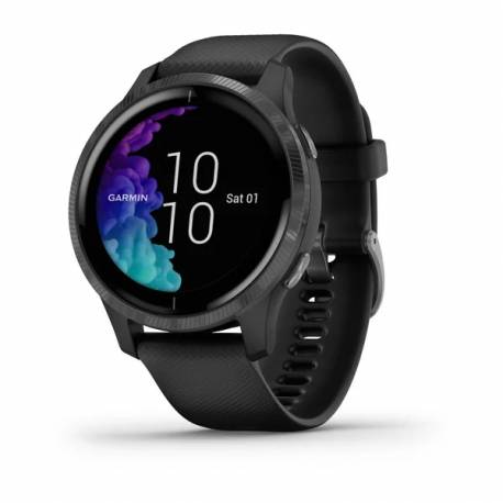 Ceas GARMIN Venu Negru cu carcasă Gri Slate, 30.4mm