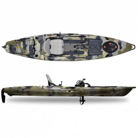 Caiac pescuit FEELFREE LURE V2 11.5 cu sistem de pedale Overdrive, 1 persoana, 3.5m