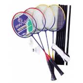 Set complet badminton Spartan: rachete, fluturas, fileu si husa