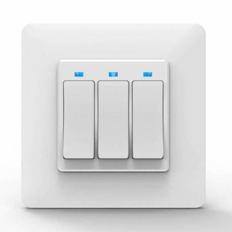 Intrerupator inteligent triplu PNI SmartHome WS323 pentru control lumini prin internet