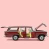 Macheta auto MERCEDES-BENZ 200 Universal (1966) 1:18 rosu inchis Norev