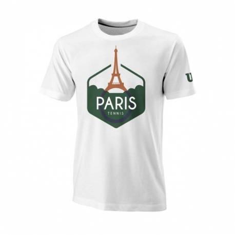 Tricou WILSON Paris Tech Tee, alb, marimea XL