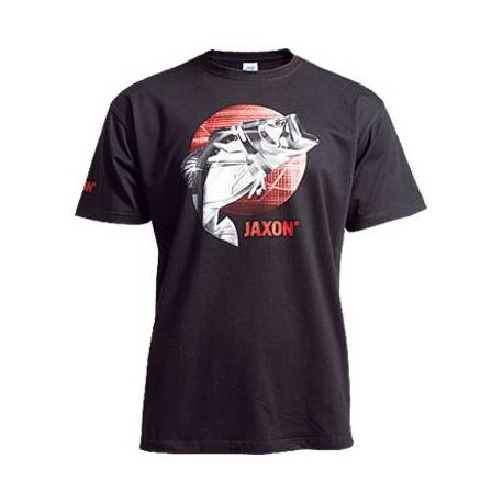 Tricou JAXON Fish, Negru, Bumbac, S