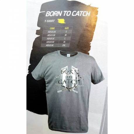 Tricou HERAKLES Born To Catch, gri, pentru pescuit, marimea XXL