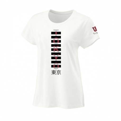 Tricou WILSON Tokyo Tech Tee, alb, marimea XS