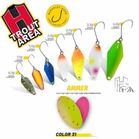 Lingurita Oscilanta HERAKLES Ammer, 1.5 g, culoare 31 Rainbow