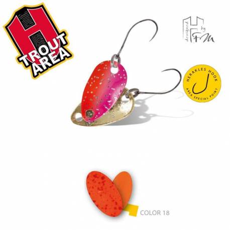 Lingurita Oscilanta HERAKLES Trout Area Nail, 2 cm, 2.0 g, culoare 18 Orange Red Flakes