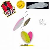 Lingurita Oscilanta HERAKLES Vento LD, 3.5 cm, 3.5 g, culoare 32 Black Chartreuse